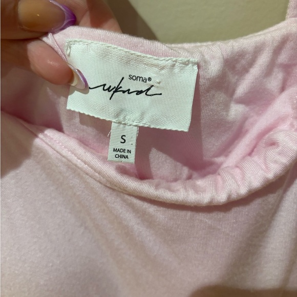 Soma Colorblock Pink and Orange Maxi Dress - Picture 4 of 4